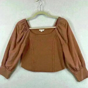 Blu Pepper Women’s Crop Top Medium Dusty Rose Cottage Boho Preppy